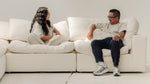 Movie Night™ Seccional modular de 4 piezas, cerrado, grande, lino crema