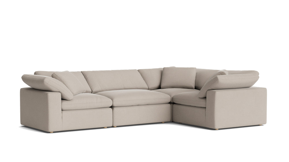 Movie Night™ Seccional modular de 4 piezas, cerrado, grande, piedra clara