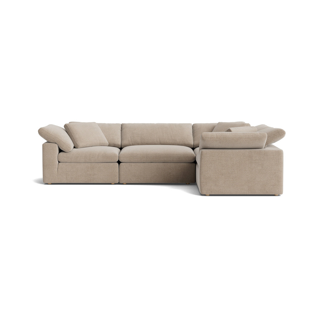 Movie Night™ Seccional modular de 4 piezas, cerrado, grande, champán
