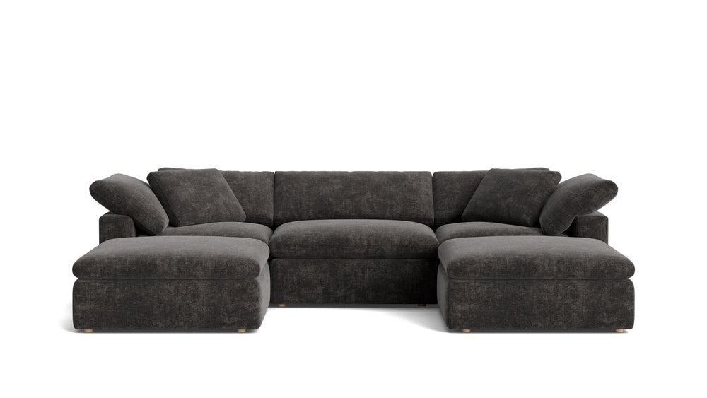 Movie Night™ Seccional modular en U de 5 piezas, grande, arcilla