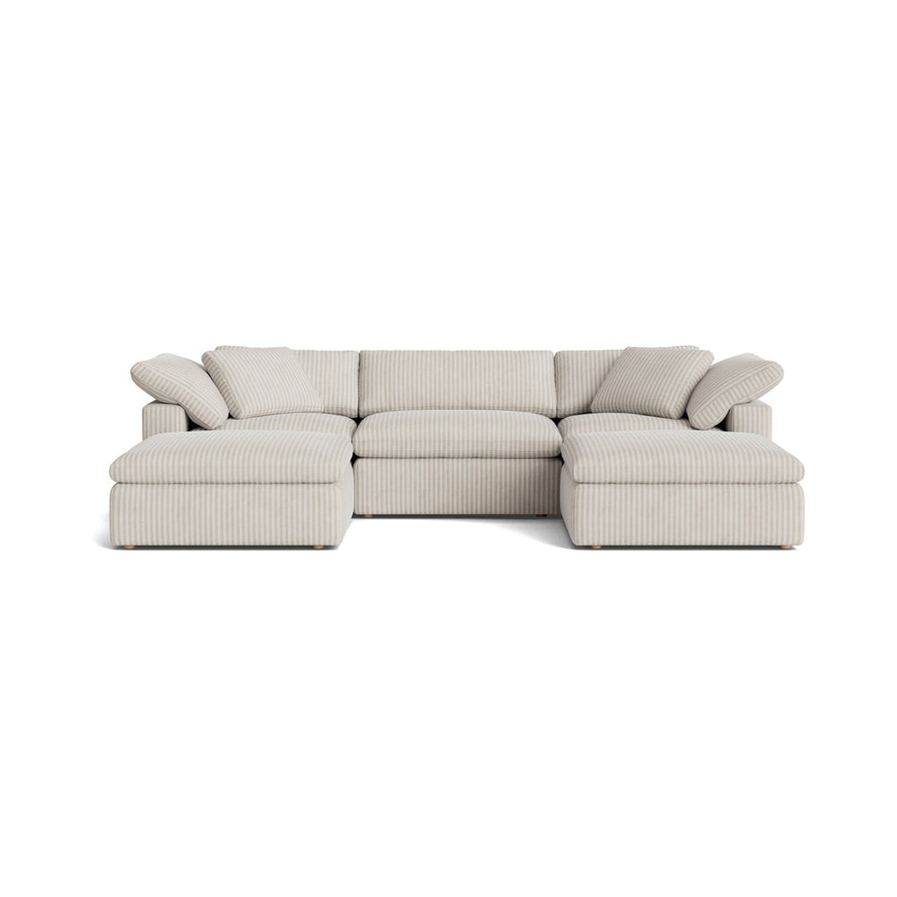 Movie Night™ Seccional modular en U de 5 piezas, grande, arcilla