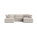 Movie Night™ Seccional modular en U de 5 piezas, grande, arcilla
