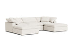Seccional modular en forma de U Movie Night™ de 5 piezas, grande, en lino color crema