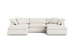Seccional modular en forma de U Movie Night™ de 5 piezas, grande, en lino color crema