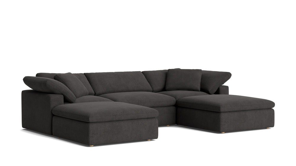 Movie Night™ seccional modular en forma de U de 5 piezas, grande, Dark Shadow