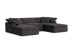 Movie Night™ seccional modular en forma de U de 5 piezas, grande, Dark Shadow