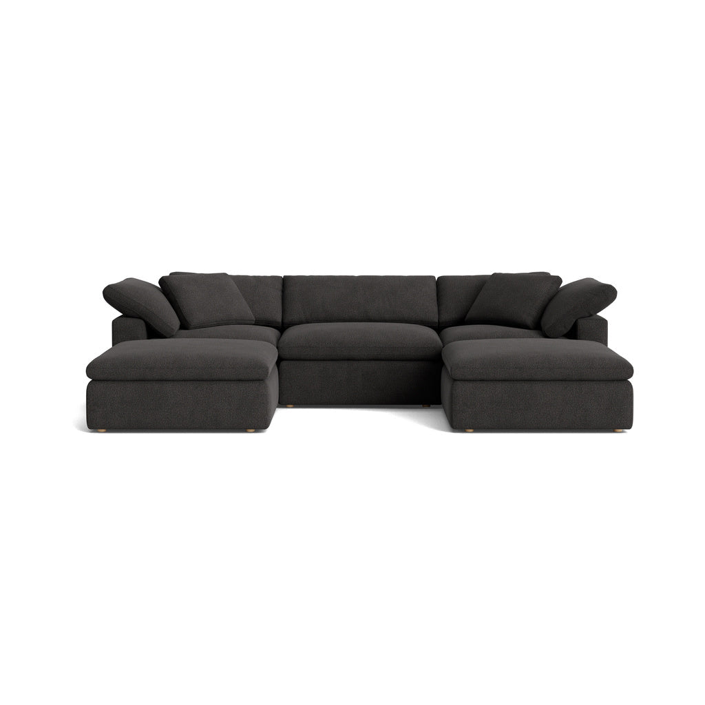 Movie Night™ seccional modular en forma de U de 5 piezas, grande, Dark Shadow