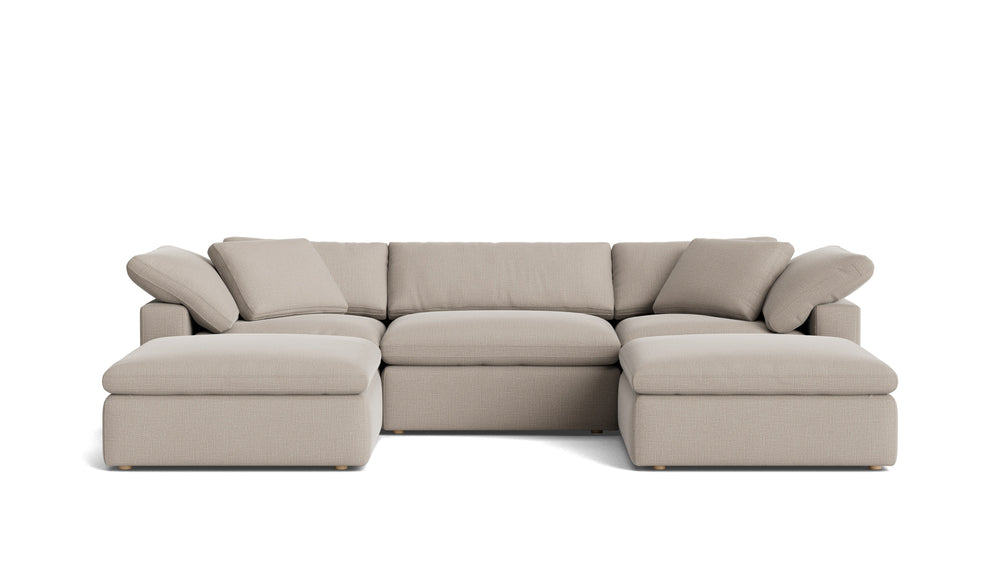 Movie Night™ Seccional modular en U de 5 piezas, grande, guijarro claro