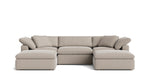 Movie Night™ Seccional modular en U de 5 piezas, grande, guijarro claro