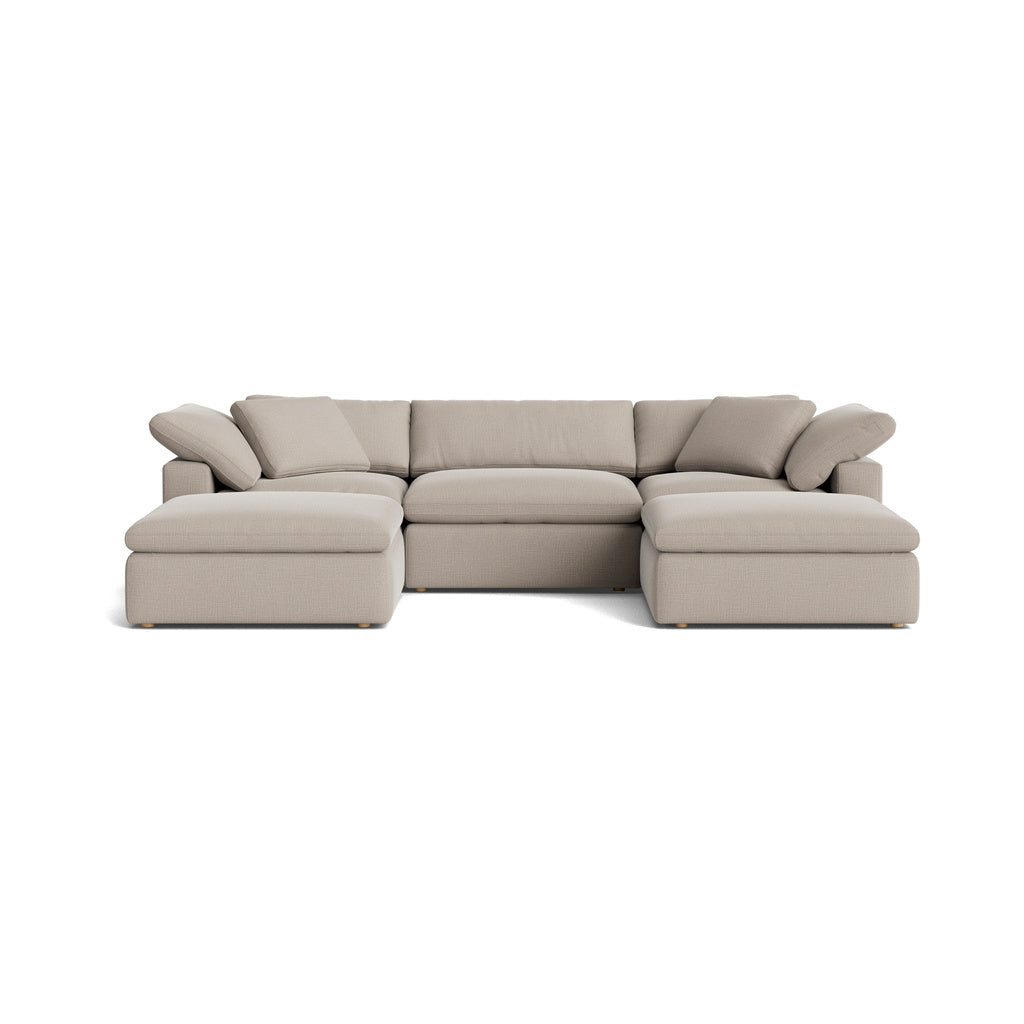 Movie Night™ Seccional modular en U de 5 piezas, grande, guijarro claro