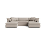 Movie Night™ Seccional modular en U de 5 piezas, grande, guijarro claro
