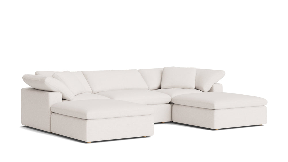 Movie Night™ Seccional modular en U de 5 piezas, grande, arcilla