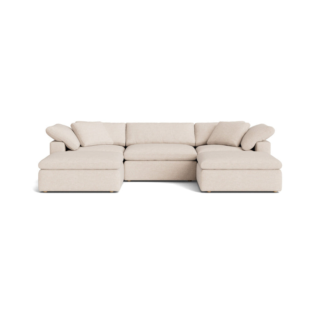 Movie Night™ Seccional modular en U de 5 piezas, grande, arcilla