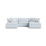Movie Night™ Seccional modular en U de 5 piezas, grande, arcilla