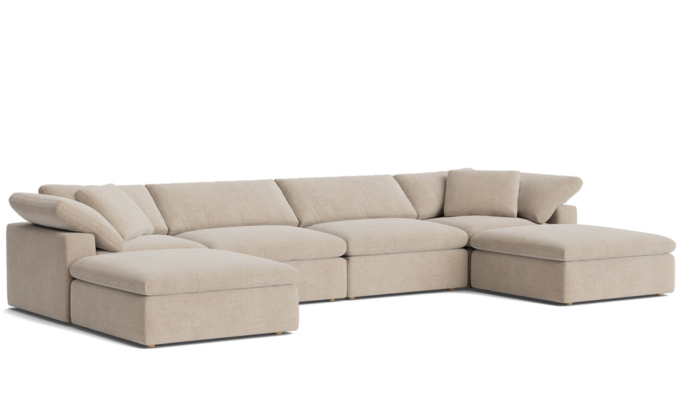 Movie Night™ Seccional modular en U de 6 piezas, grande, Brie