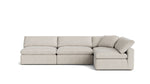 Movie Night™ Seccional modular abierto de 4 piezas, grande, Newport Stripe