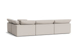 Movie Night™ seccional modular de 4 piezas, extremo abierto, grande, arcilla