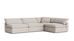 Movie Night™ seccional modular de 4 piezas, extremo abierto, grande, arcilla