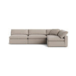Movie Night™ Seccional modular de 4 piezas, abierto, grande, Pebble claro