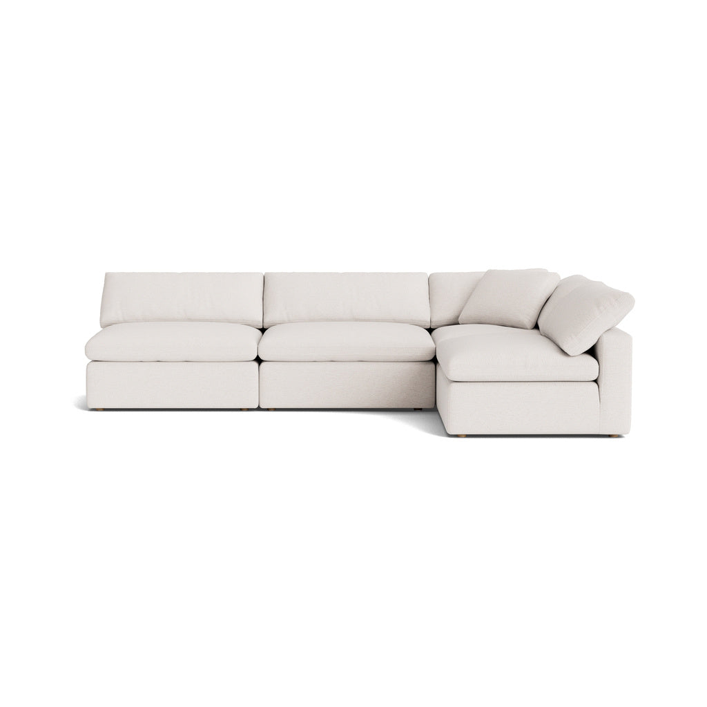 Movie Night™ Seccional modular abierto de 4 piezas, grande, Nomad Snow