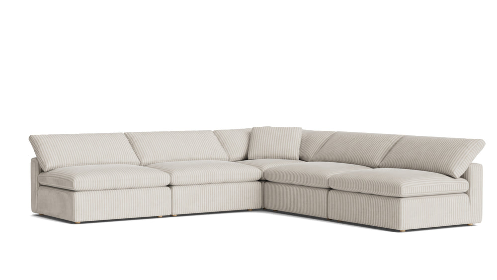 Movie Night™ Seccional modular abierto de 5 piezas, grande, Brie