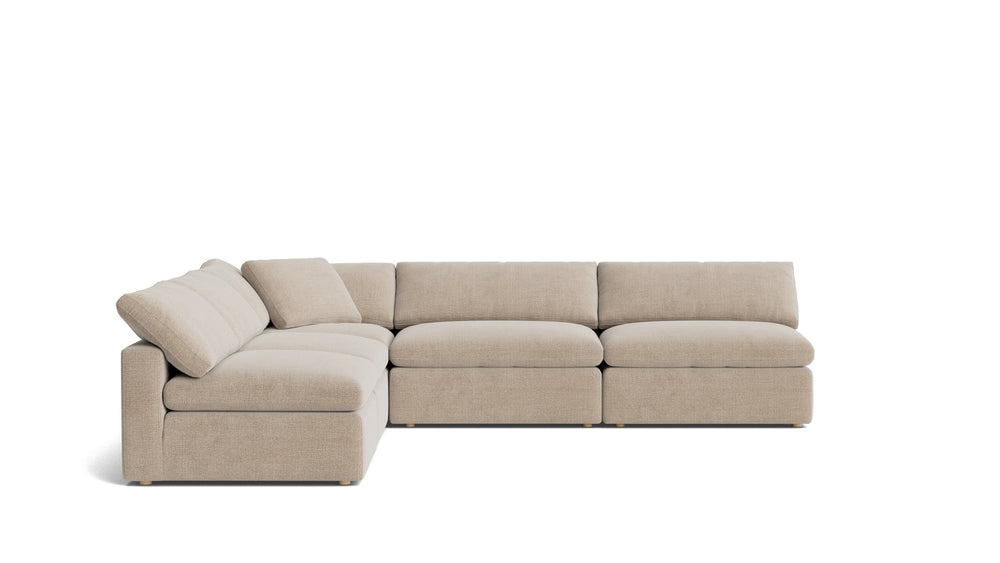 Movie Night™ Seccional modular abierto de 5 piezas, grande, Brie