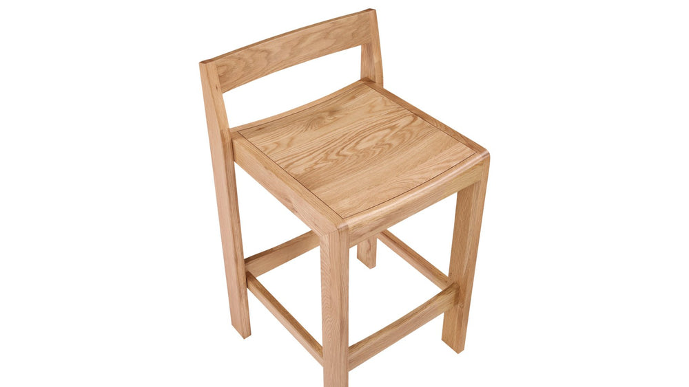 Taburete Plane, para mostrador, roble