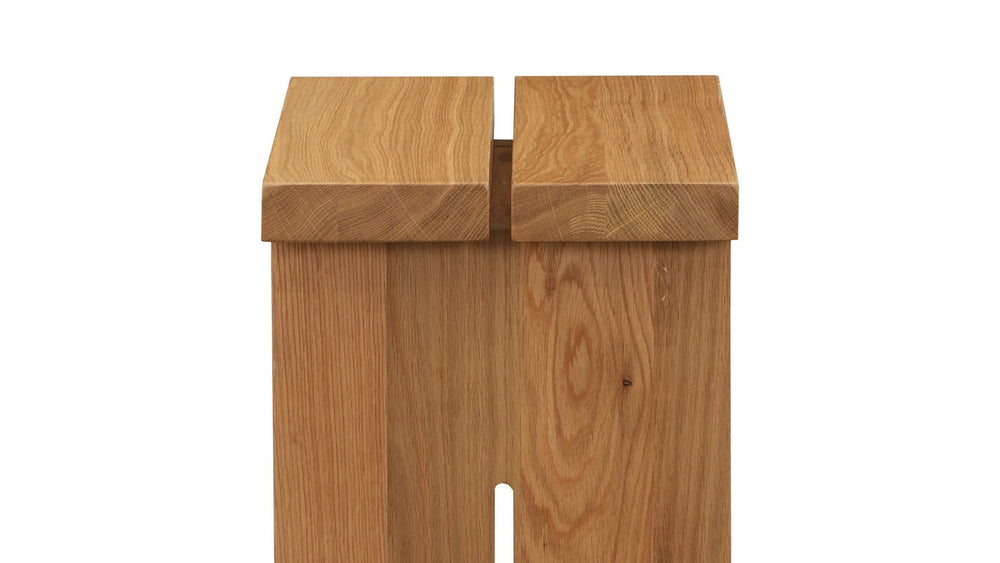 Taburete Plane, roble