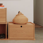 Keep Sistema de almacenamiento apilable, cerrado, roble blanco