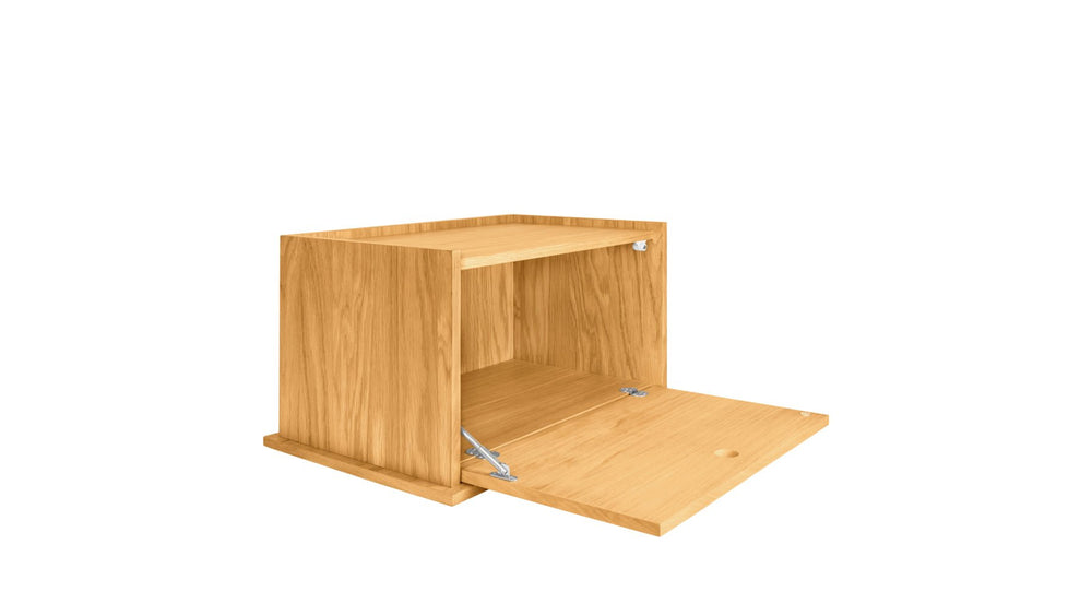 Keep Sistema de almacenamiento apilable, cerrado, roble blanco