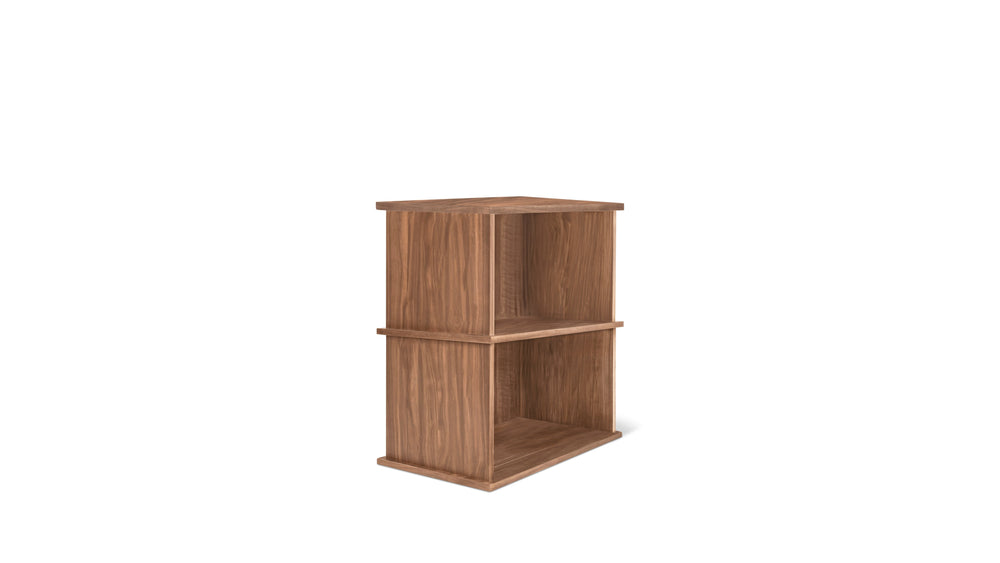 Keep Stacking Storage System, 2 piezas, abierto, nogal