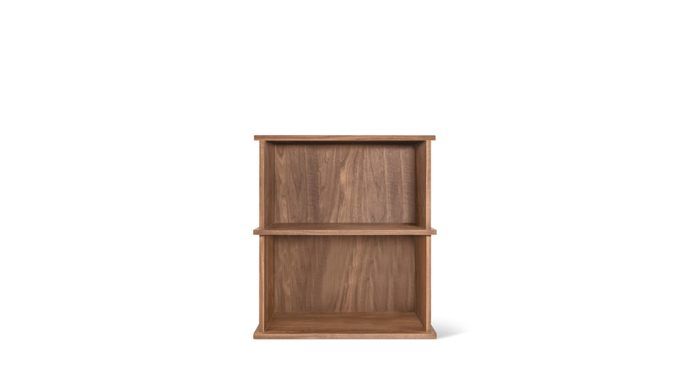 Keep Stacking Storage System, 2 piezas, abierto, nogal