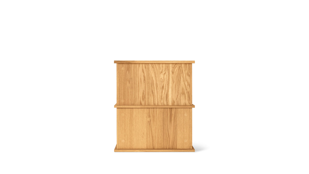 Keep Stacking Storage System, 2 piezas, abierto, roble blanco
