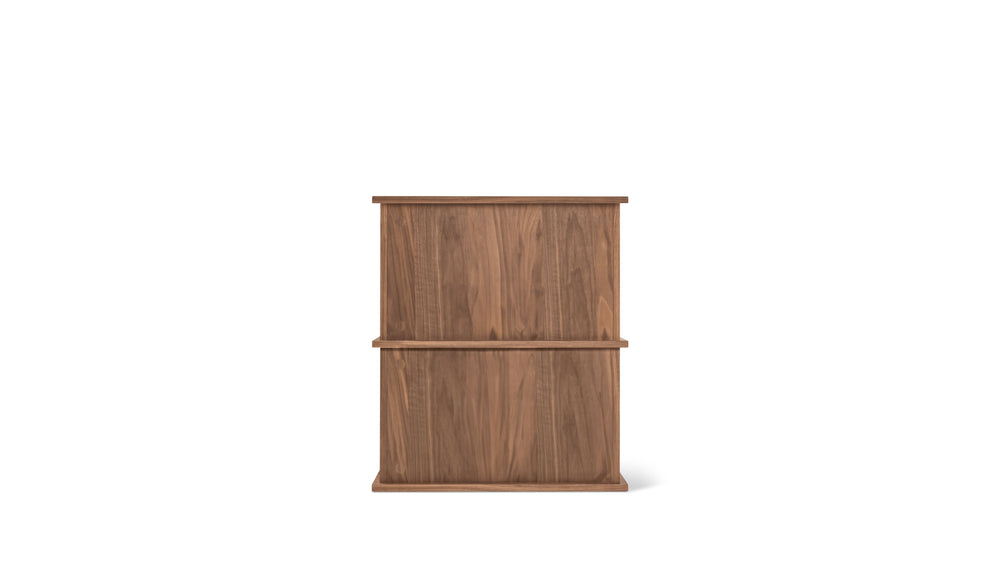 Keep Stacking Storage System, 2 piezas, abierto y cerrado, nogal