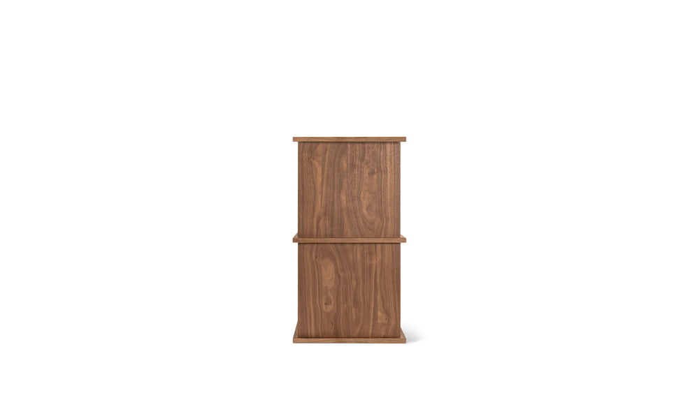 Keep Stacking Storage System, 2 piezas, abierto y cerrado, nogal