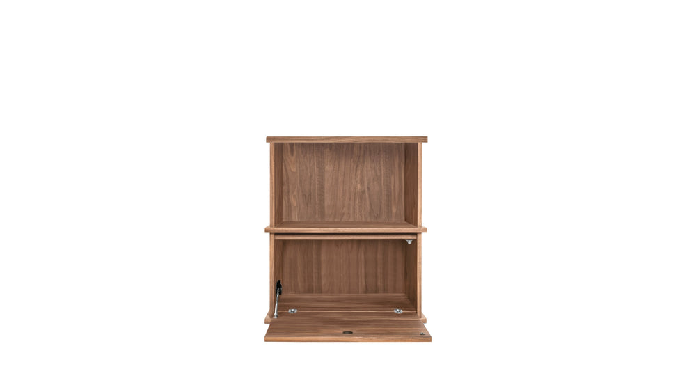 Keep Stacking Storage System, 2 piezas, abierto y cerrado, nogal
