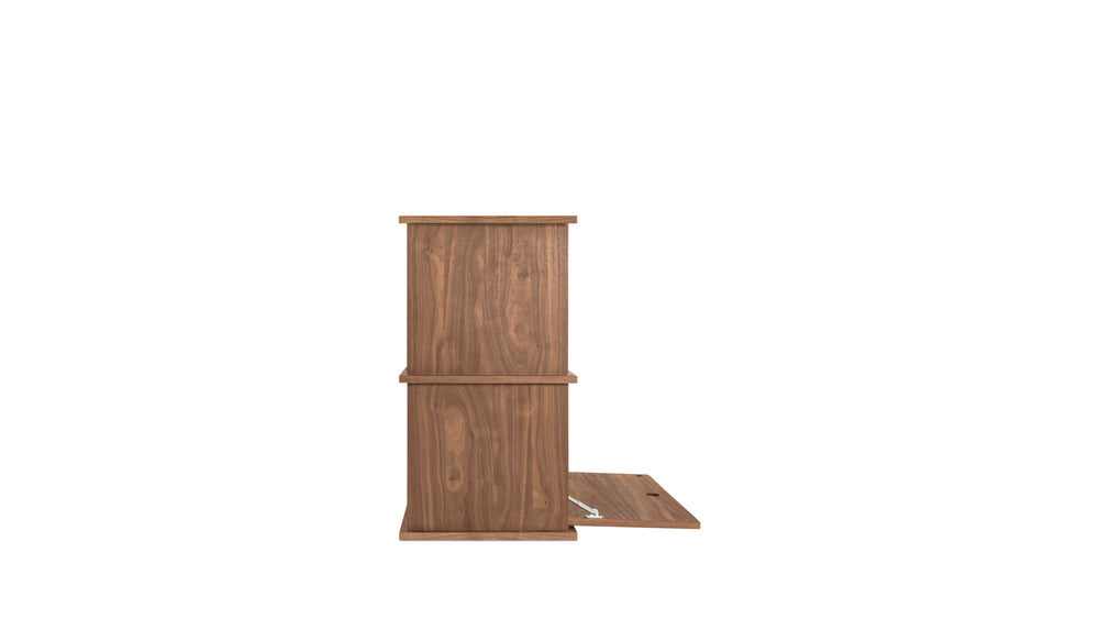 Keep Stacking Storage System, 2 piezas, abierto y cerrado, nogal