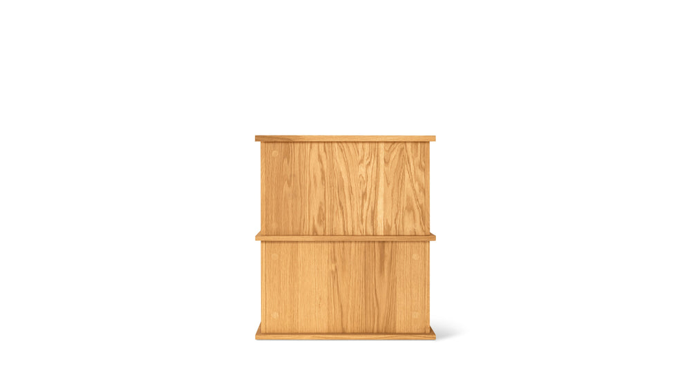 Keep Stacking Storage System, conjunto de 2 piezas (una abierta y una cerrada), roble blanco