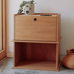Keep Stacking Storage System, conjunto de 2 piezas (una abierta y una cerrada), roble blanco