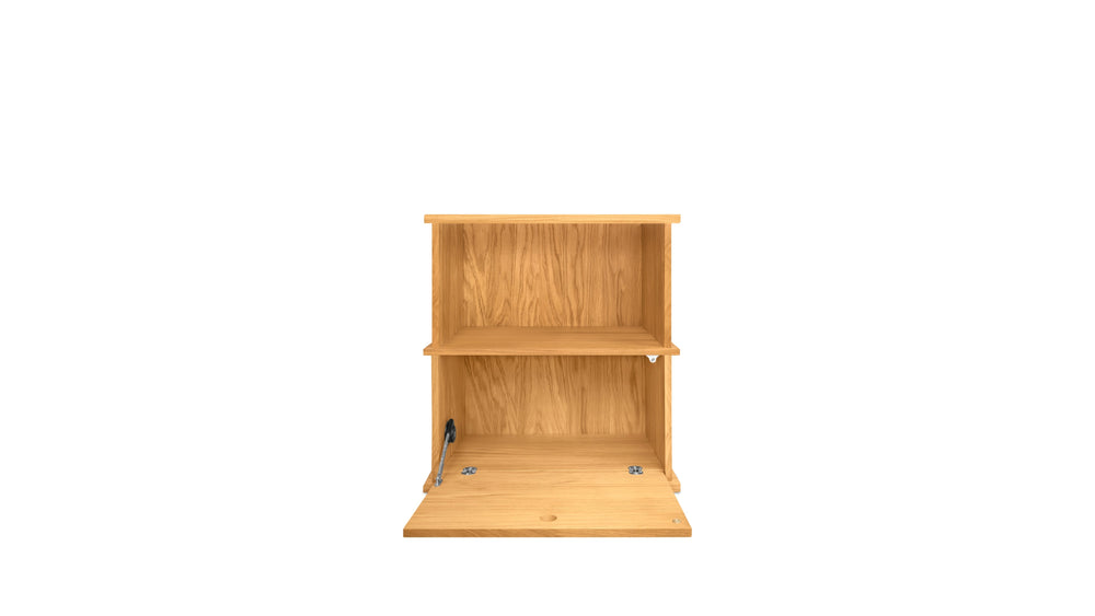 Keep Stacking Storage System, conjunto de 2 piezas (una abierta y una cerrada), roble blanco