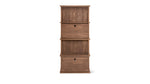Keep Stacking Storage System — conjunto alto de 4 piezas, abierto y cerrado, nogal