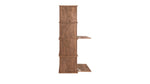 Keep Stacking Storage System — conjunto alto de 4 piezas, abierto y cerrado, nogal