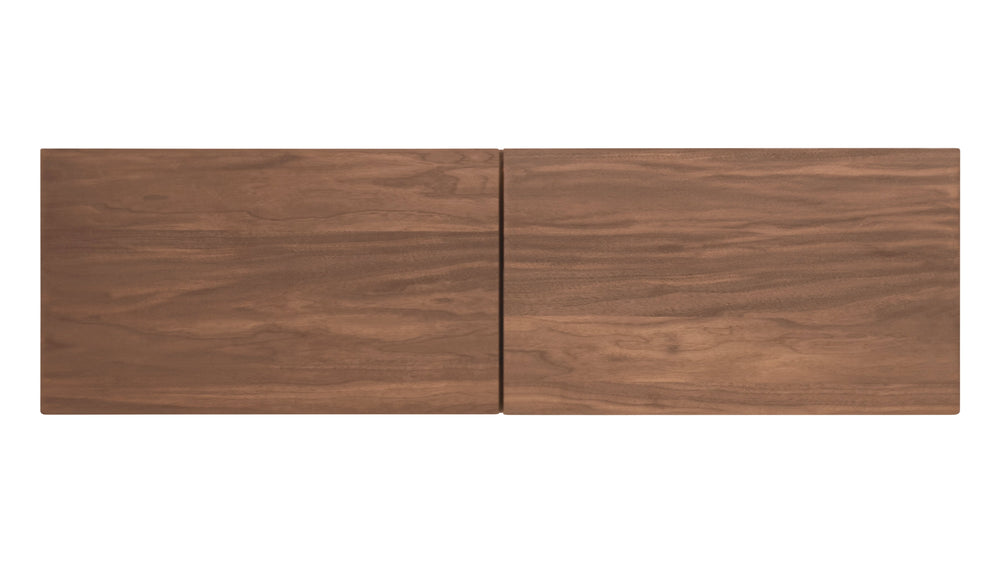 Sistema de almacenamiento apilable Keep, 4 piezas, abiertas y cerradas, nogal