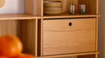 Keep Stacking Storage System, de 4 piezas, abiertas y cerradas, roble blanco