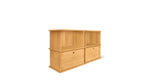 Keep Stacking Storage System, de 4 piezas, abiertas y cerradas, roble blanco
