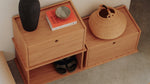 Keep Stacking Storage System, de 4 piezas, abiertas y cerradas, roble blanco