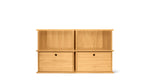 Keep Stacking Storage System, de 4 piezas, abiertas y cerradas, roble blanco