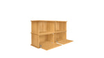 Keep Stacking Storage System, de 4 piezas, abiertas y cerradas, roble blanco