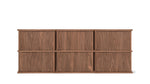 Keep Stacking Storage System, 6 piezas, abiertas y cerradas, nogal