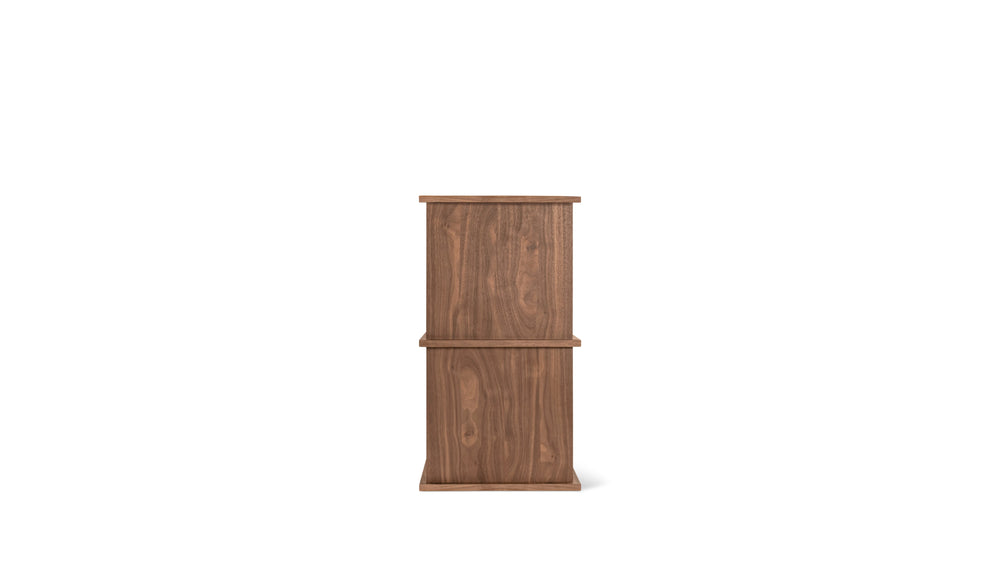 Keep Stacking Storage System, 6 piezas, abiertas y cerradas, nogal